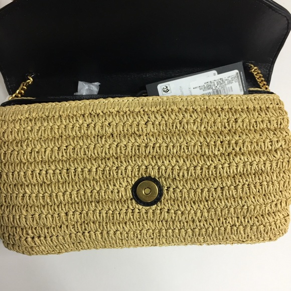 Rebecca Minkoff Straw Envelope Flap Clutch